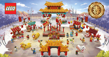 盛大廟會進行中，舞獅表演華麗開鑼！ LEGO 80104、80105【舞獅、新春廟會】Lion Dance、Chinese New Year Temple Fair 情報公開！