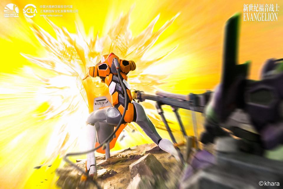 再現捨命掩護初號機的魄力場景！ Infinity Studio《福音戰士新劇場版》屋島作戰 試作零號機 ヤシマ作戦 エヴァ零号機 全身場景雕像公開
