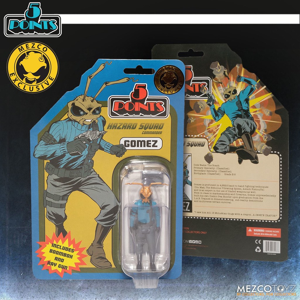 代號 The Roach，出擊！ MEZCO 5 POINTS 系列【Gomez: 危機小隊指揮官】Gomez: Hazard Squad Commander 3.75 吋吊卡玩具【Fall Exclusive 2019】