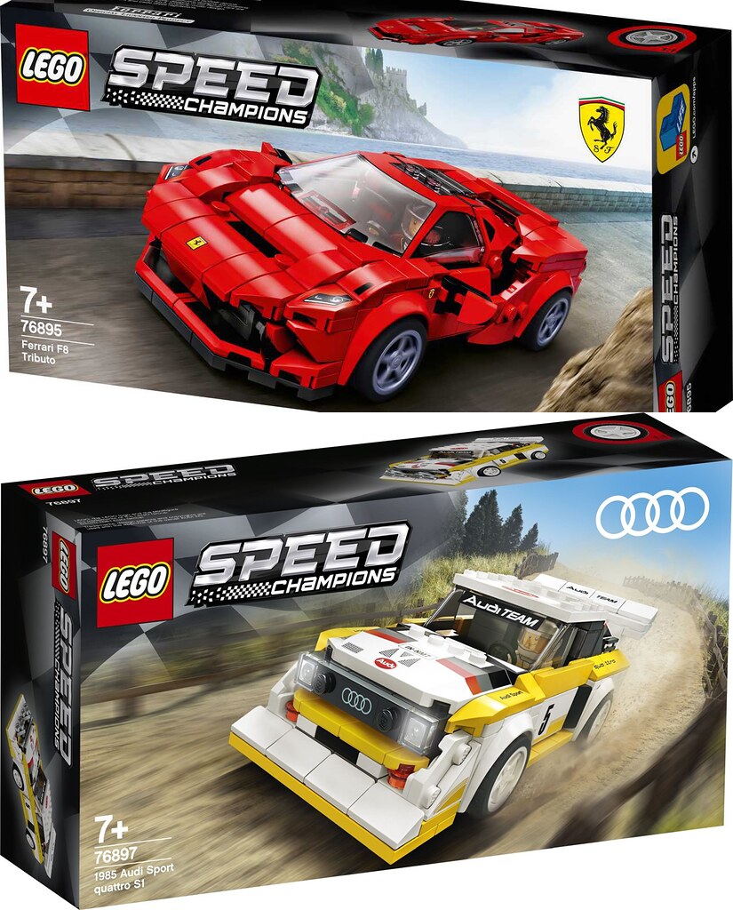 再追加兩台超讚跑車！ LEGO 76895、76897 Speed Champions 系列【法拉利 F8 Tributo、奧迪 Sport Quattro S1】情報公開