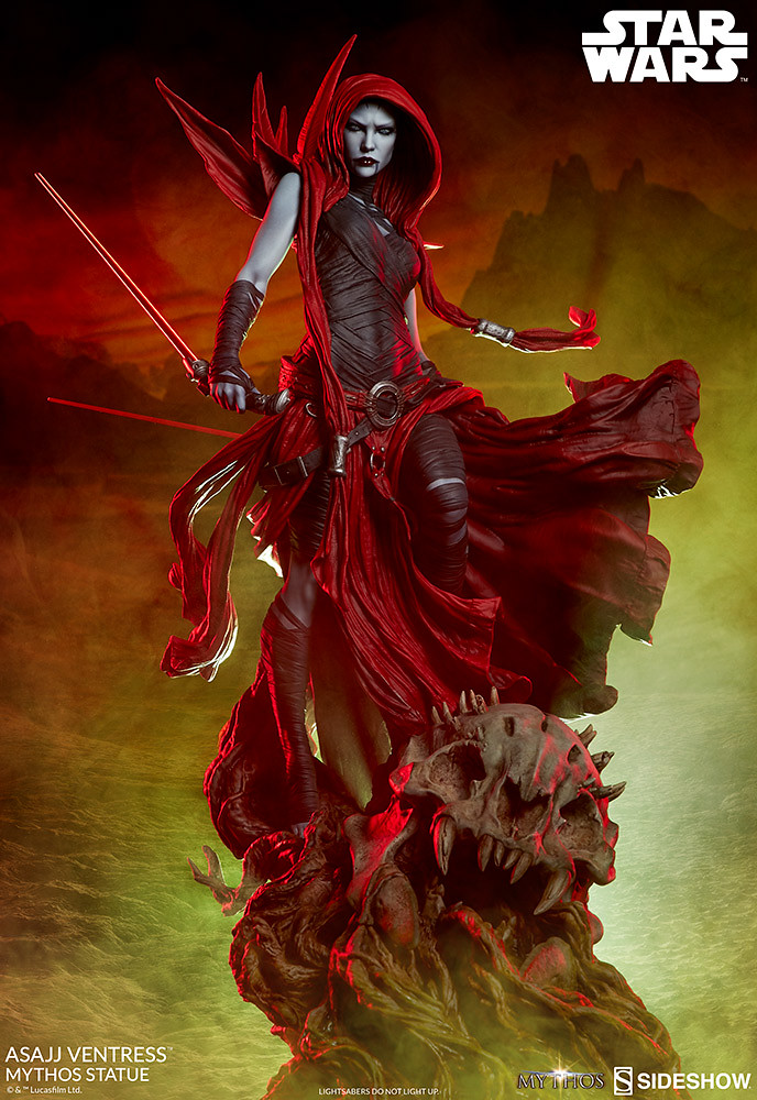 無比複雜且充滿魅力的女刺客！ Sideshow Collectibles《星際大戰》「阿莎潔·凡翠絲 (Asajj Ventress)」- Mythos 全身雕像