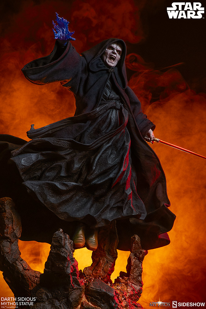 力量、謀略、狡詐樣樣兼備的大反派！ Sideshow Collectibles《星際大戰》「達斯·西帝 (Darth Sidious)」- Mythos 全身雕像