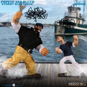 竟然綁著卜派一起賣啊！ MEZCO ONE:12 COLLECTIVE 系列【卜派＆布魯托 豪華雙人包】Popeye & Bluto: Stormy Seas Ahead Deluxe Box Set 1/12 比例人偶