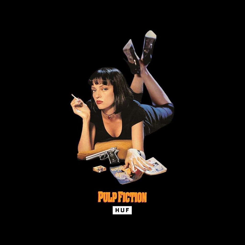 極致的黑色幽默，《黑色追緝令》25 週年紀念！HUF × Pulp Fiction 多款《黑色追緝令》主題短T、帽T、外套登場～