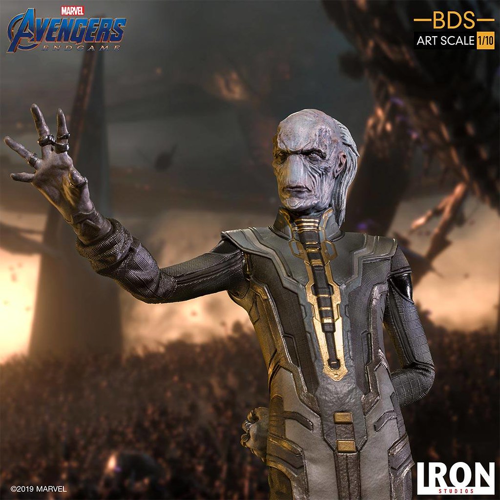 擁有天才級智力的心靈控制大師！ Iron Studios Battle Diorama 系列《復仇者聯盟：終局之戰》烏木喉 黑暗教團 Ebony Maw Black Order 1/10 比例決鬥場景雕像