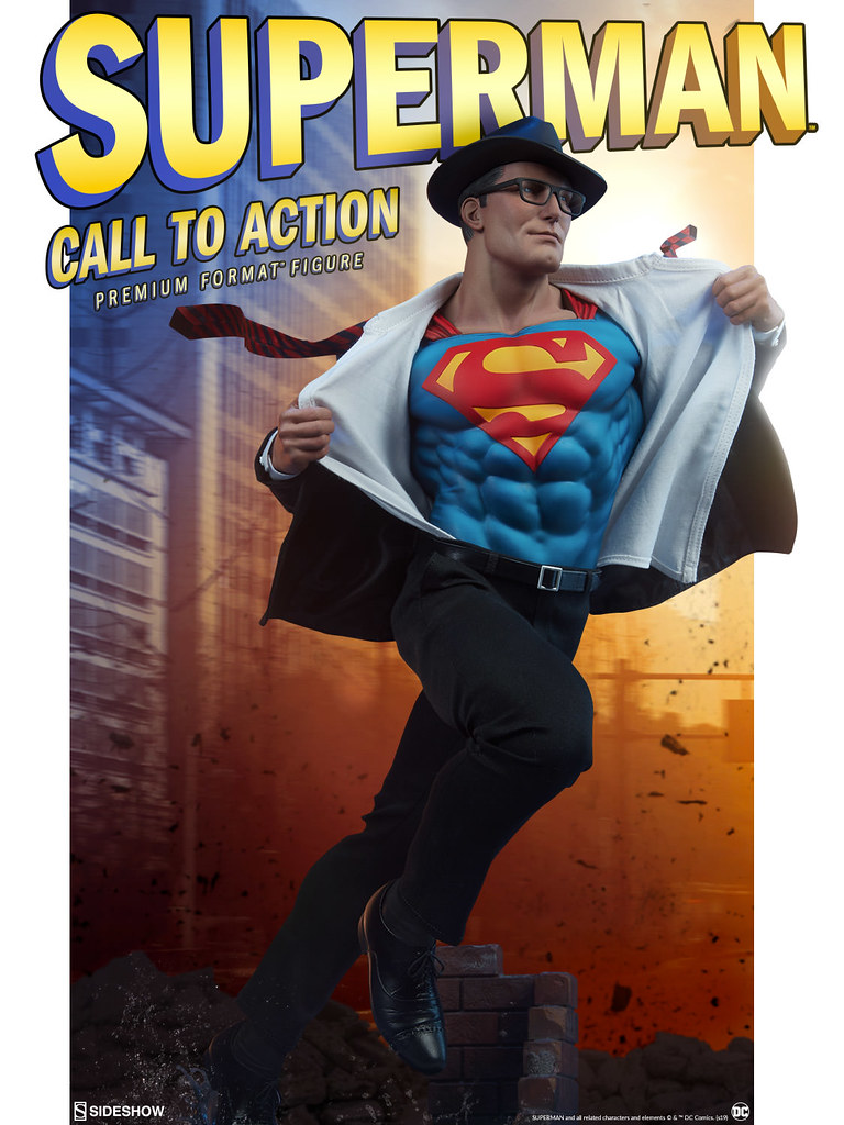 回應求救的吶喊聲，鋼鐵之軀出動！ Sideshow Collectibles Premium Format™ Figure 系列【超人(Superman)：Call to Action】1/4 比例全身雕像