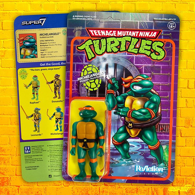 Super7 ReAction Figures 系列《忍者龜》TMNT 3.75 吋吊卡玩具第一波 Part.2