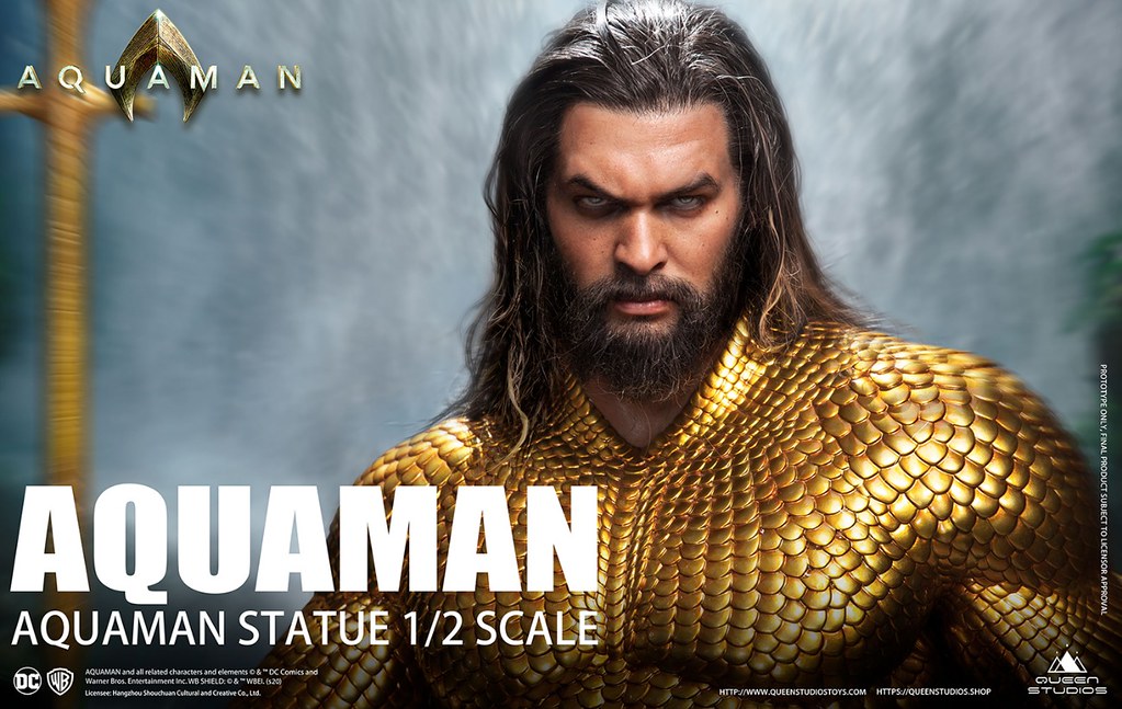 狂野霸氣的真實感 Queen Studios 水行俠aquaman 水行俠1 2比例全身雕像 Aquaman 1 2 Scale Statue 玩具人toy People News