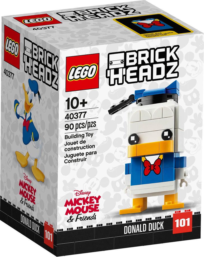 期待已久，米奇的好朋友們終於來囉！ LEGO 40377、40378 BrickHeadz 系列【唐老鴨、高飛＆布魯托】Donald Duck、Goofy and Pluto
