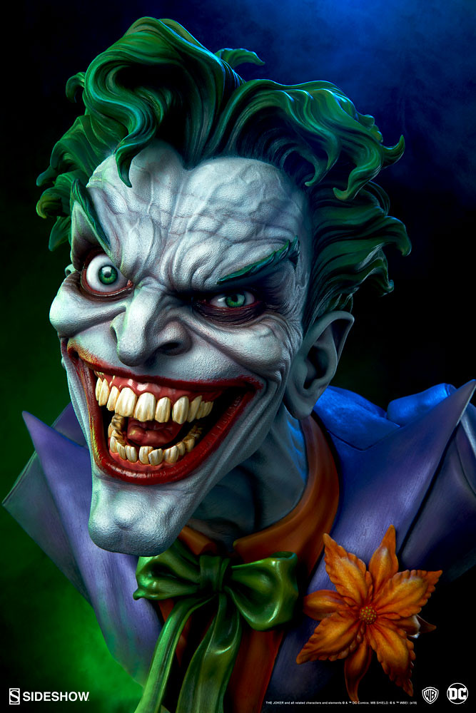 跟犯罪王子來張瘋狂的自拍吧！ Sideshow Collectibles DC Comics【小丑】The Joker 1：1 比例胸像