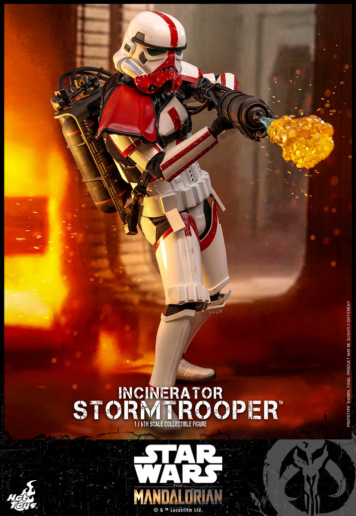 以強大的火力壓制敵人！ Hot Toys - TMS012 -《曼達洛人》焚燒風暴兵 Incinerator Stormtrooper 1/6 比例人偶