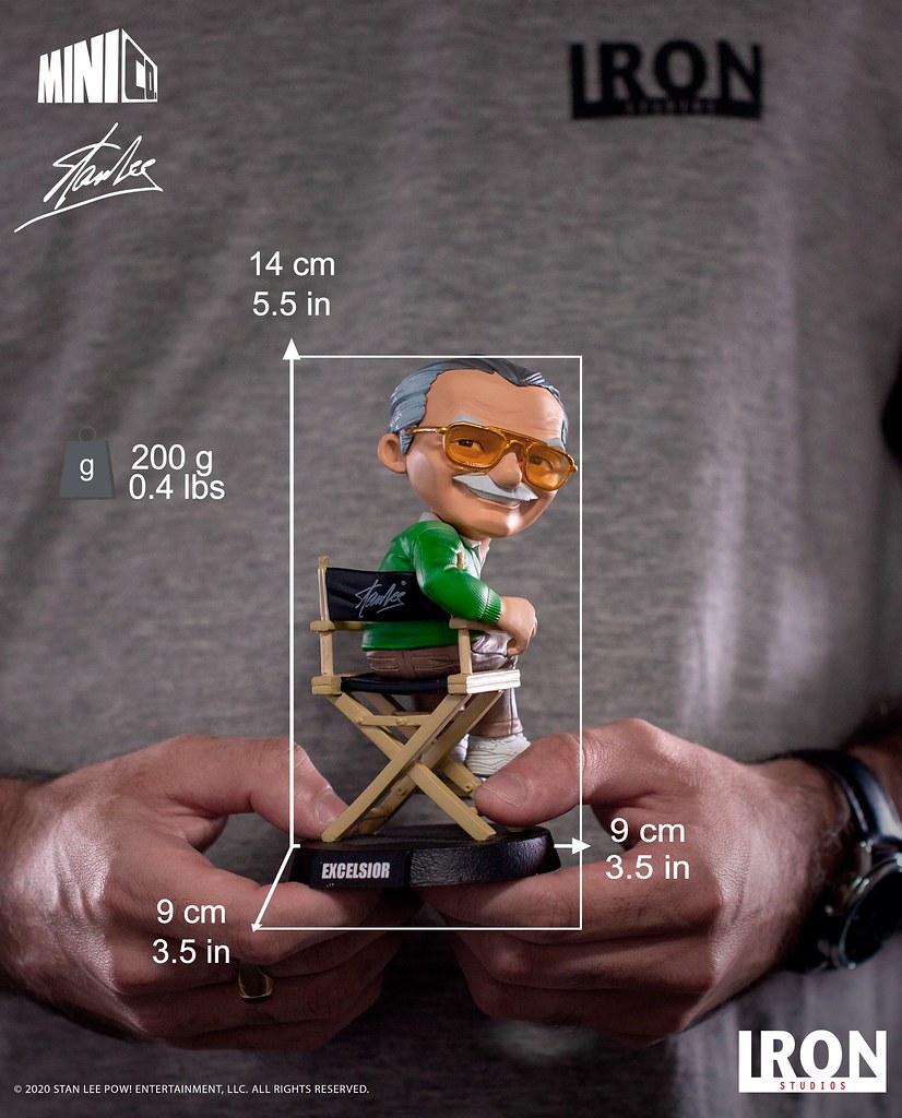 導演椅上的漫威之父Q版立體化! Iron Studios Minico 系列【史丹·李】Stan Lee 全身雕像