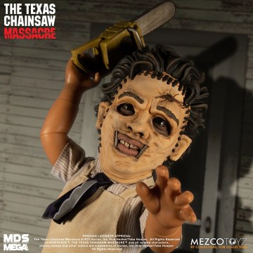 揮舞電鋸的變態狂魔登場！ MEZCO M.D.S. Mega Scale 系列《德州電鋸殺人狂》皮臉 Leatherface 15 吋說話玩偶