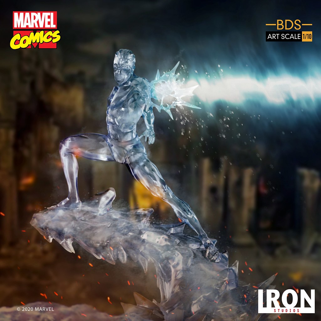 點綴家中冰庫的最佳聖品？！ Iron Studios Battle Diorama 系列 Marvel Comics【冰人】Iceman BDS Art Scale 1/10 比例全身雕像