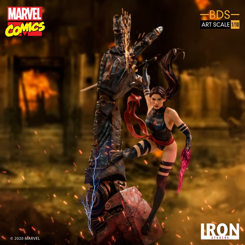 Iron Studios Battle Diorama 系列 Marvel Comics【靈蝶】Psylocke 1/10 比例全身雕像