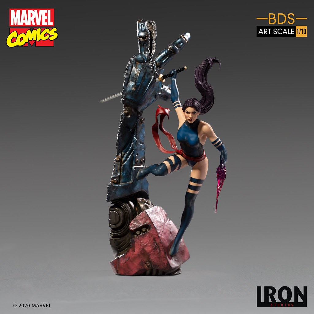Iron Studios Battle Diorama 系列 Marvel Comics【靈蝶】Psylocke 1/10 比例全身雕像