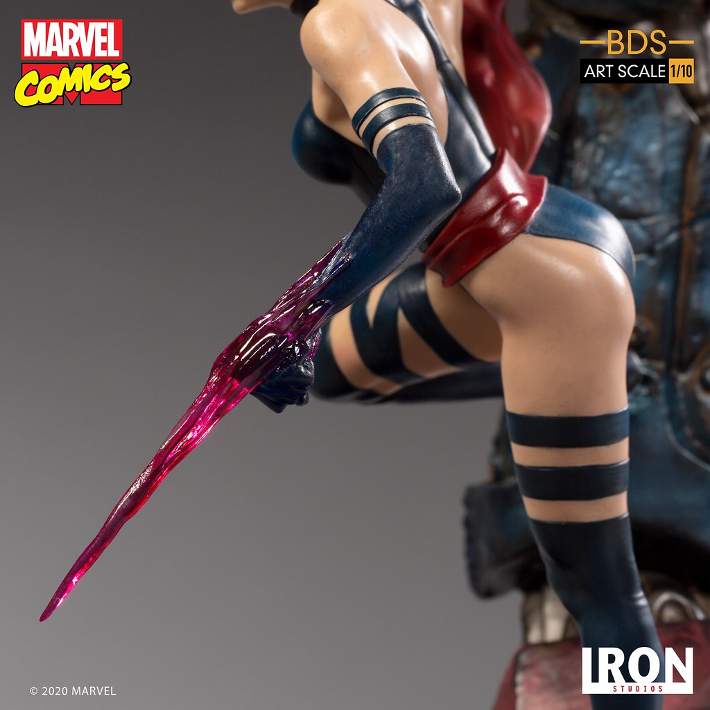 Iron Studios Battle Diorama 系列 Marvel Comics【靈蝶】Psylocke 1/10 比例全身雕像