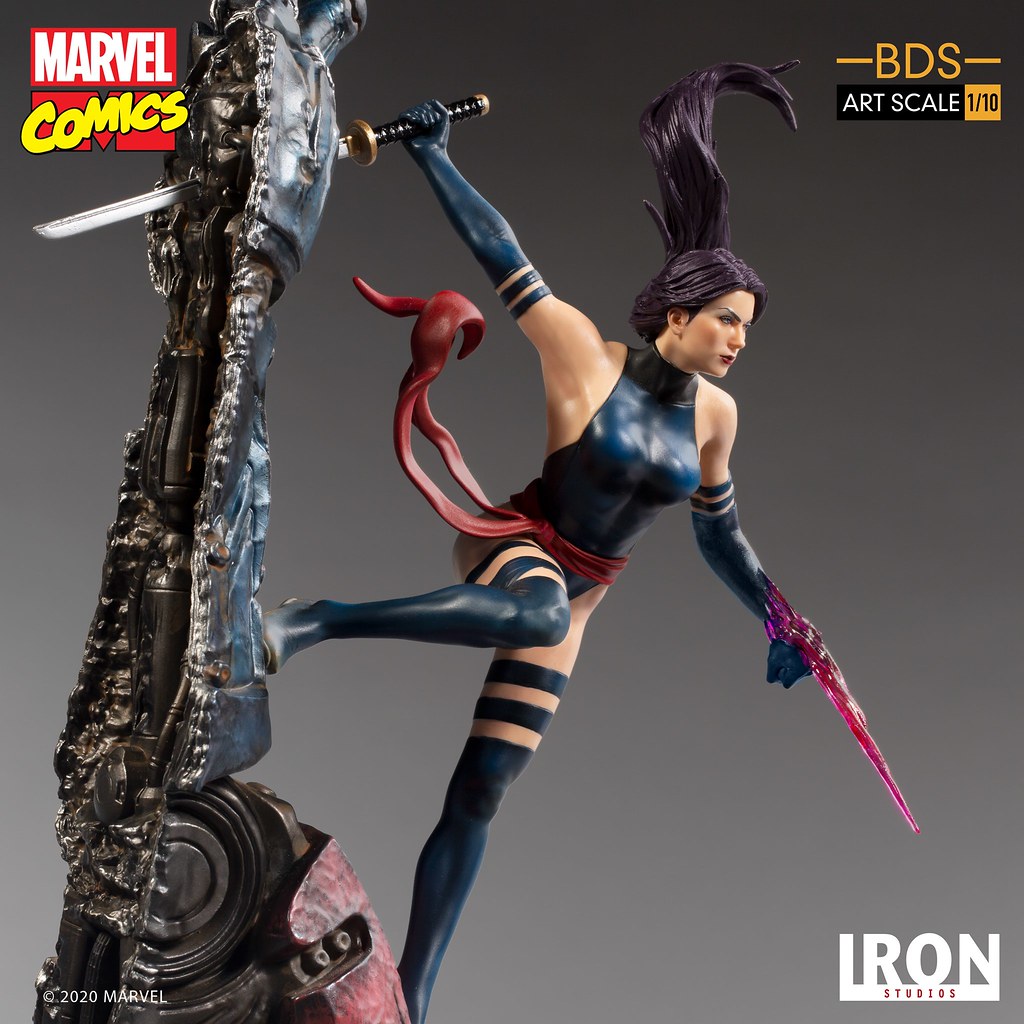 Iron Studios Battle Diorama 系列 Marvel Comics【靈蝶】Psylocke 1/10 比例全身雕像