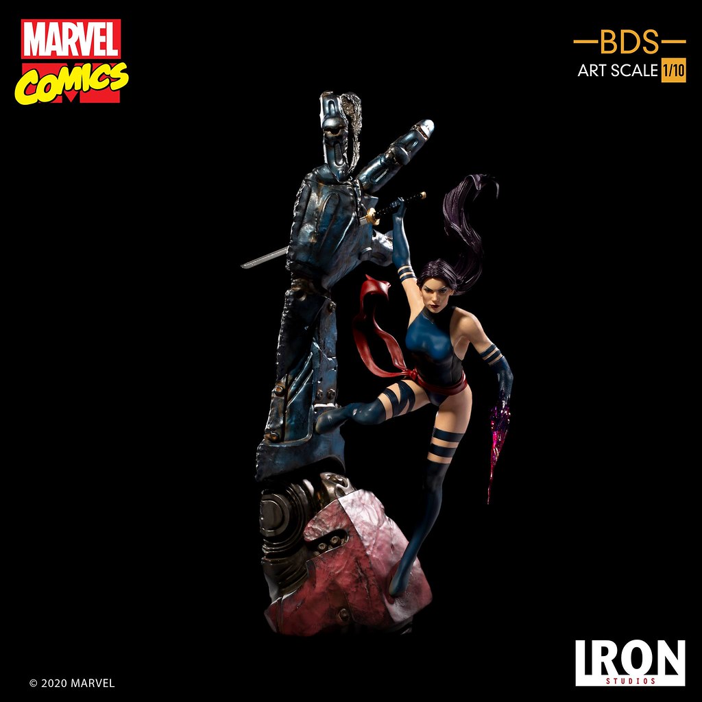 Iron Studios Battle Diorama 系列 Marvel Comics【靈蝶】Psylocke 1/10 比例全身雕像