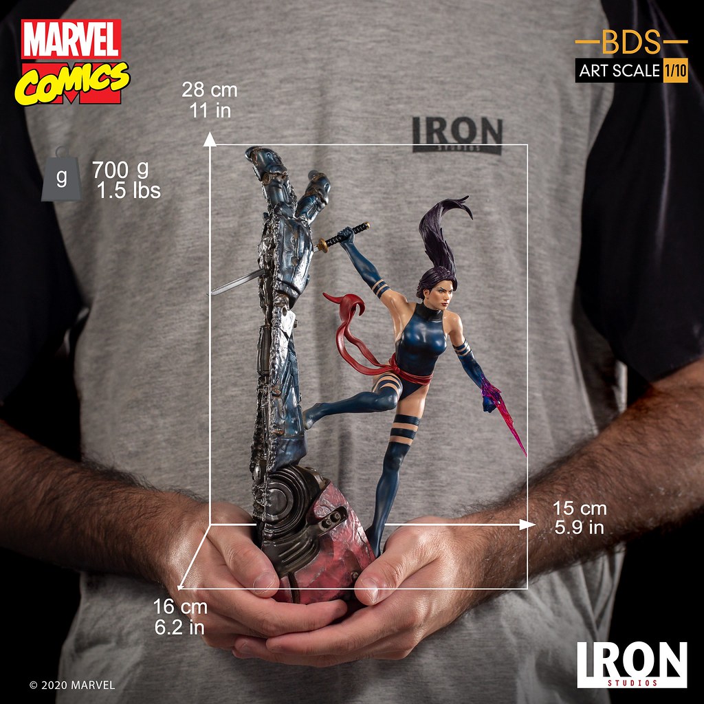Iron Studios Battle Diorama 系列 Marvel Comics【靈蝶】Psylocke 1/10 比例全身雕像