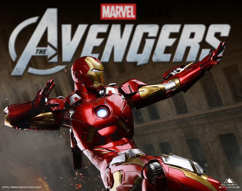 Queen Studios《復仇者聯盟》鋼鐵人馬克7（Iron Man Mark 7）1/4 比例全身雕像