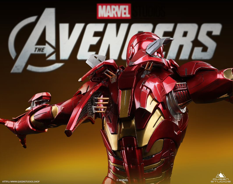 Queen Studios《復仇者聯盟》鋼鐵人馬克7（Iron Man Mark 7）1/4 比例全身雕像