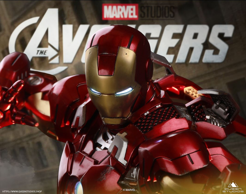 Queen Studios《復仇者聯盟》鋼鐵人馬克7（Iron Man Mark 7）1/4 比例全身雕像