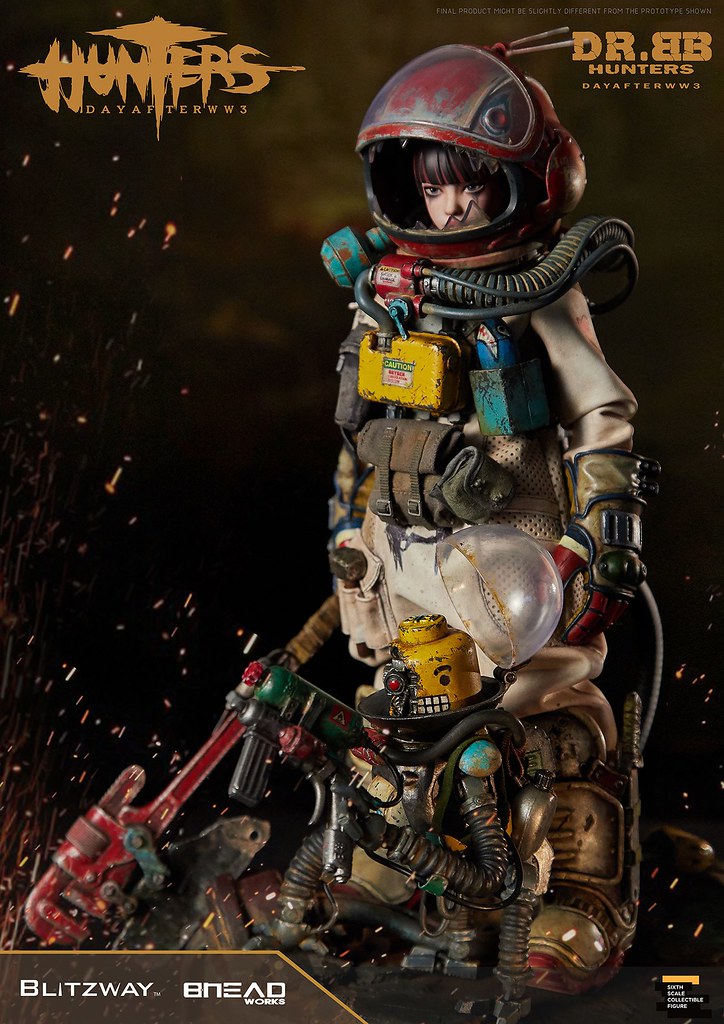 揮舞巨斧、喚醒機器人的少女！ Blitzway《獵人：第三大戰日後》BB博士 (HUNTERS : Day After WWlll – Dr.BB) 1/6 比例人偶