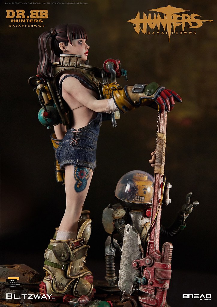 揮舞巨斧、喚醒機器人的少女！ Blitzway《獵人：第三大戰日後》BB博士 (HUNTERS : Day After WWlll – Dr.BB) 1/6 比例人偶