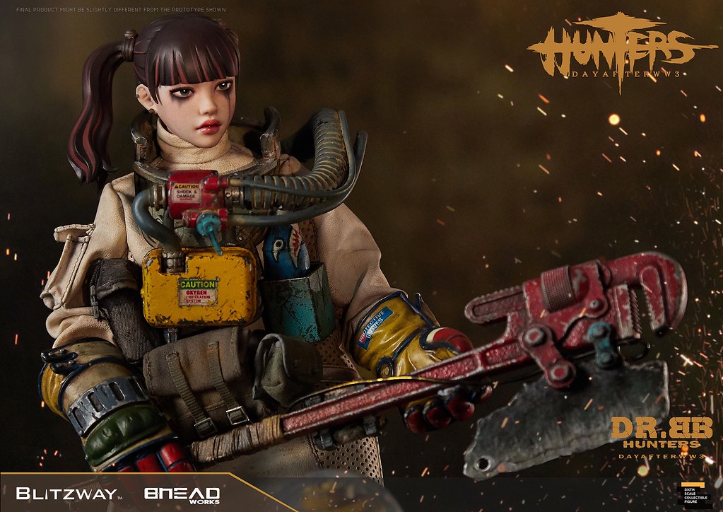 揮舞巨斧、喚醒機器人的少女！ Blitzway《獵人：第三大戰日後》BB博士 (HUNTERS : Day After WWlll – Dr.BB) 1/6 比例人偶