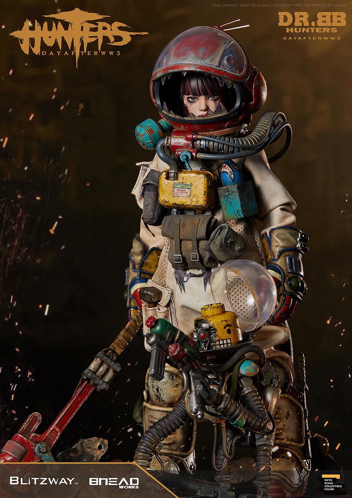 揮舞巨斧、喚醒機器人的少女！ Blitzway《獵人：第三大戰日後》BB博士 (HUNTERS : Day After WWlll – Dr.BB) 1/6 比例人偶