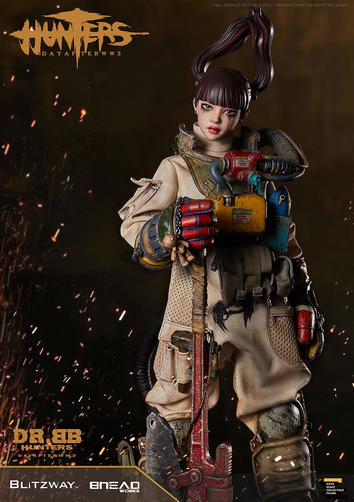 揮舞巨斧、喚醒機器人的少女！ Blitzway《獵人：第三大戰日後》BB博士 (HUNTERS : Day After WWlll – Dr.BB) 1/6 比例人偶