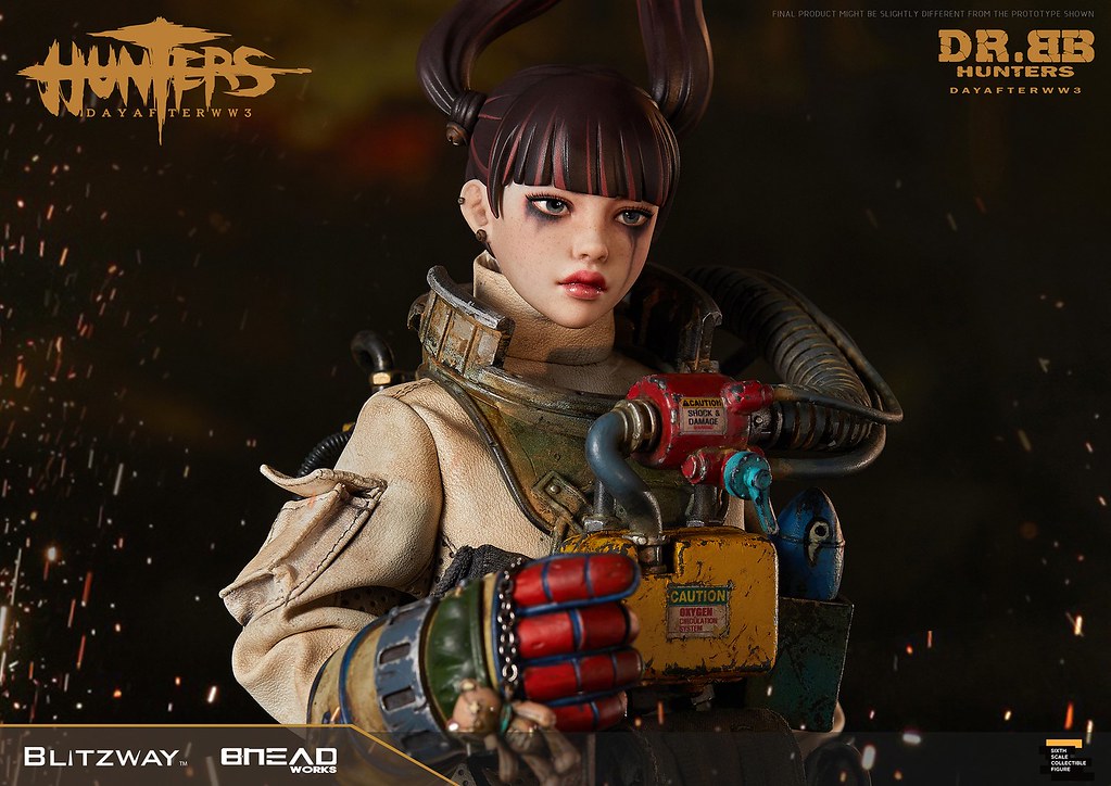 揮舞巨斧、喚醒機器人的少女！ Blitzway《獵人：第三大戰日後》BB博士 (HUNTERS : Day After WWlll – Dr.BB) 1/6 比例人偶