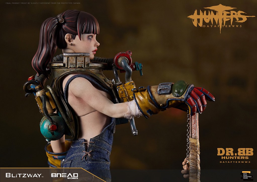 揮舞巨斧、喚醒機器人的少女！ Blitzway《獵人：第三大戰日後》BB博士 (HUNTERS : Day After WWlll – Dr.BB) 1/6 比例人偶