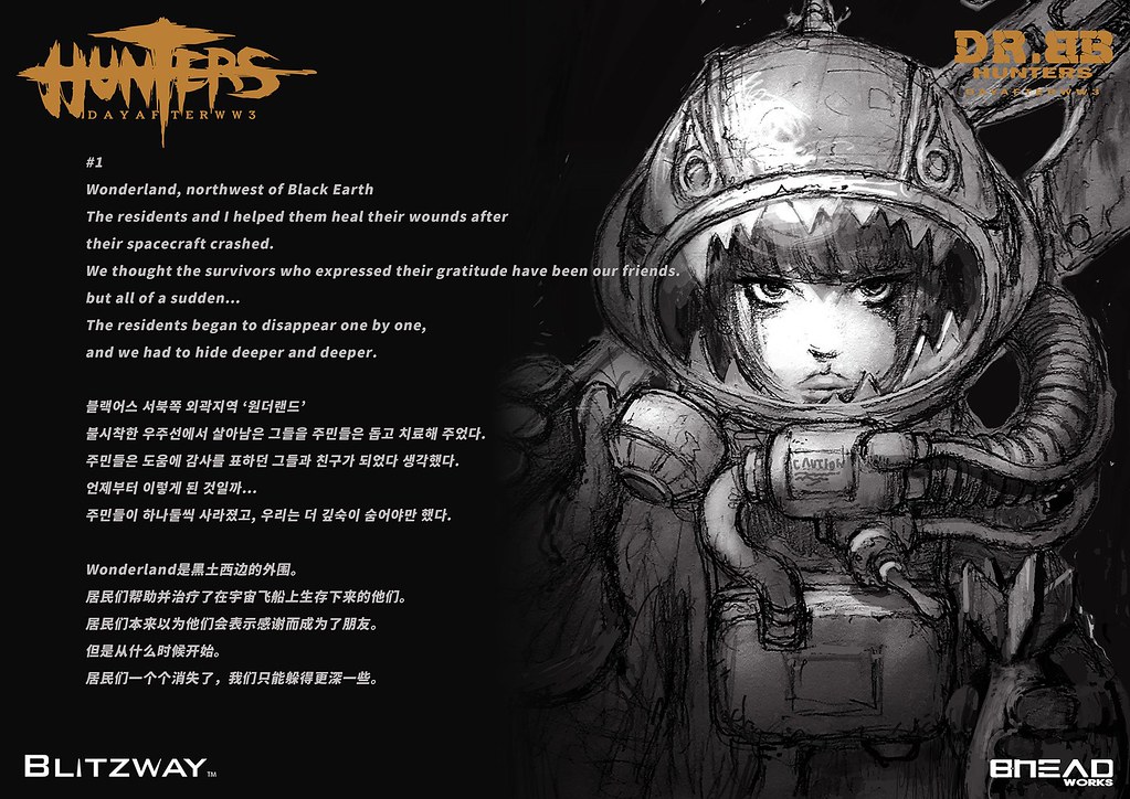 揮舞巨斧、喚醒機器人的少女！ Blitzway《獵人：第三大戰日後》BB博士 (HUNTERS : Day After WWlll – Dr.BB) 1/6 比例人偶