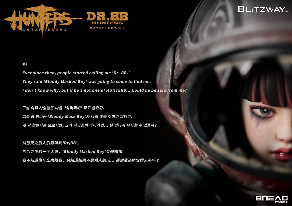 揮舞巨斧、喚醒機器人的少女！ Blitzway《獵人：第三大戰日後》BB博士 (HUNTERS : Day After WWlll – Dr.BB) 1/6 比例人偶