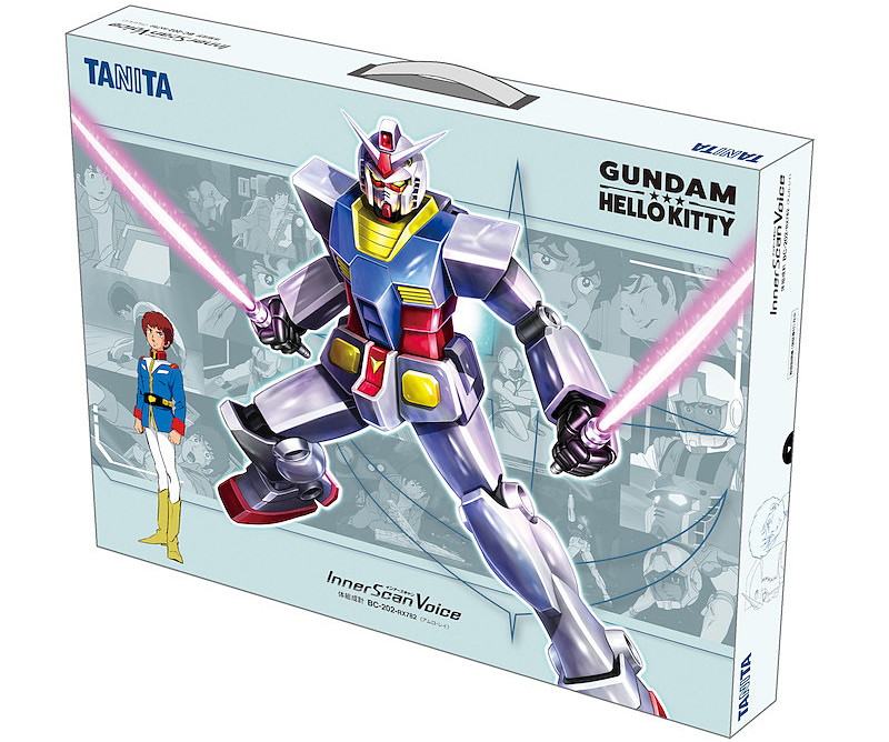 阿姆羅、夏亞幫你報體重！TANITA 塔尼達 x「鋼彈 &amp; HELLO KITTY和解紀念」十合一語音體組成計（インナースキャンVoice）