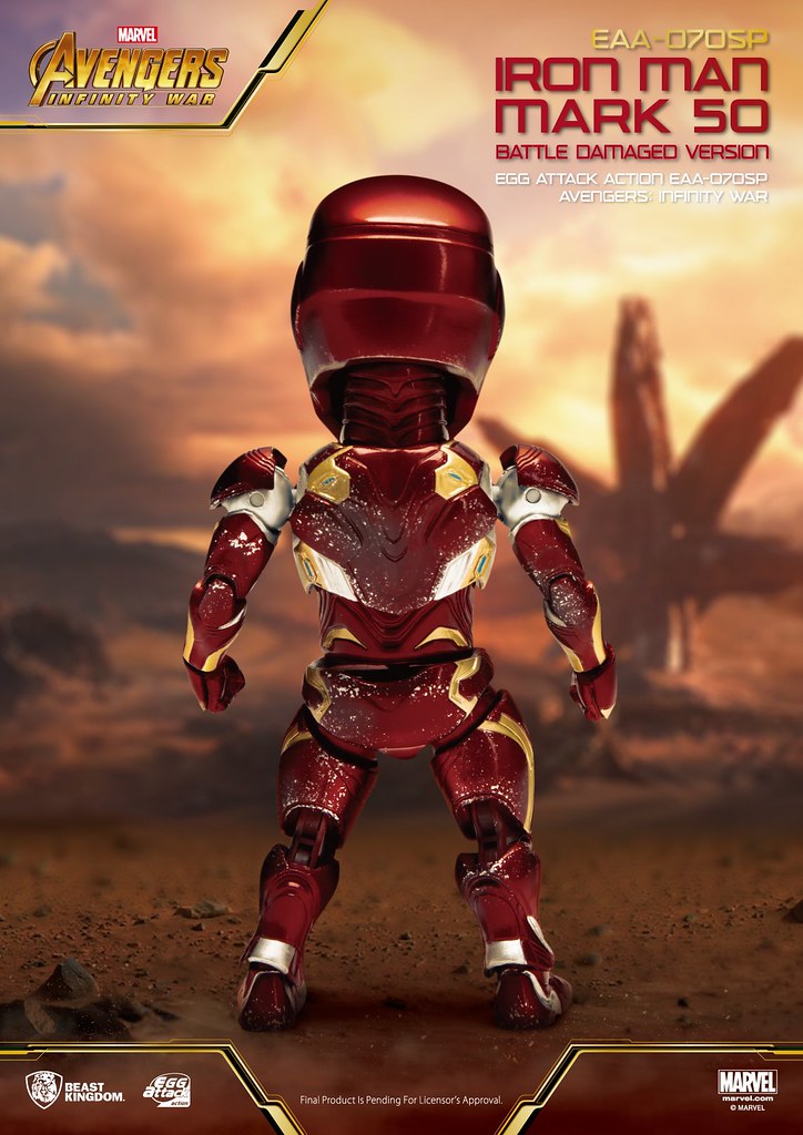野獸國 Egg Attack Action 系列《復仇者聯盟：無限之戰》鋼鐵人馬克50 戰損版 (Iron Man MARK 50 Damaged Version)、奈米武器組 (Nano Weapon Set) 配件包