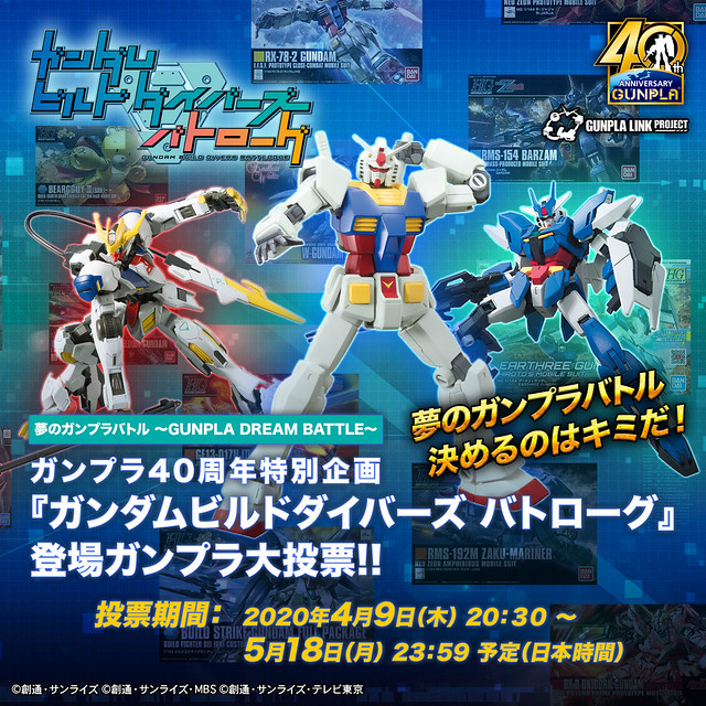 票選機體展開夢幻對決！鋼普拉40周年特別企畫『鋼彈創鬥者潛網大戰 對戰風雲錄』大投票
