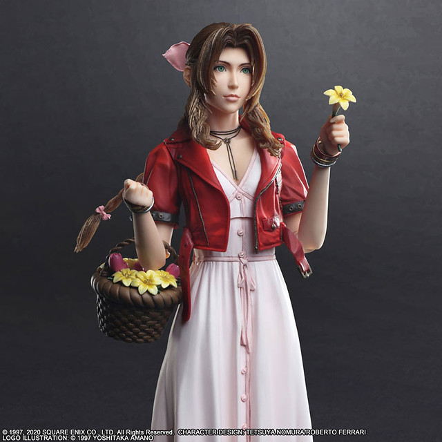 PLAY ARTS改《FINAL FANTASY VII 重製版》艾麗絲．蓋恩斯巴勒（エアリス・ゲインズブール） 可動人偶 