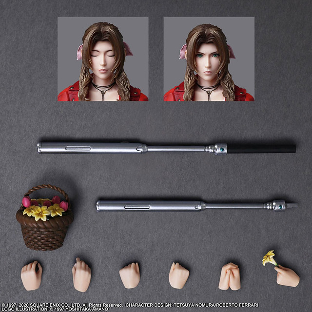 PLAY ARTS改《FINAL FANTASY VII 重製版》艾麗絲.蓋恩斯巴勒(エアリス・ゲインズブール) 可動人偶