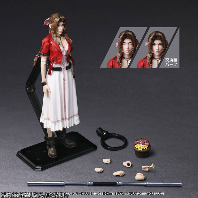 PLAY ARTS改《FINAL FANTASY VII 重製版》艾麗絲.蓋恩斯巴勒(エアリス・ゲインズブール) 可動人偶
