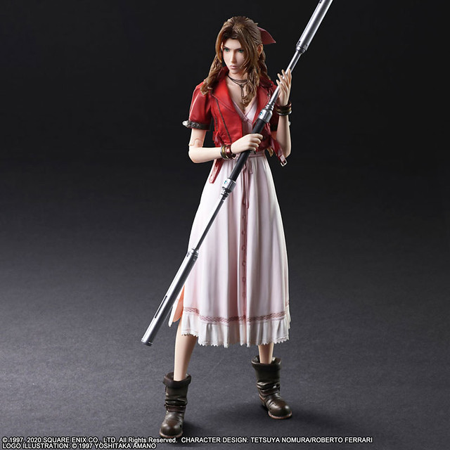 PLAY ARTS改《FINAL FANTASY VII 重製版》艾麗絲.蓋恩斯巴勒(エアリス・ゲインズブール) 可動人偶