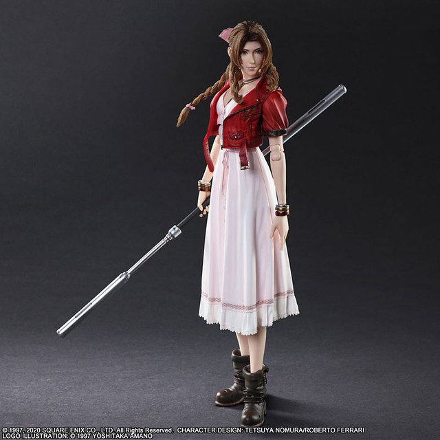 PLAY ARTS改《FINAL FANTASY VII 重製版》艾麗絲.蓋恩斯巴勒(エアリス・ゲインズブール) 可動人偶