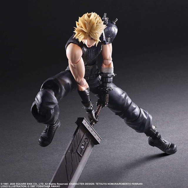 PLAY ARTS改《FINAL FANTASY VII 重製版》克勞德.史特萊夫(クラウド・ストライフ)Version 2 可動人偶