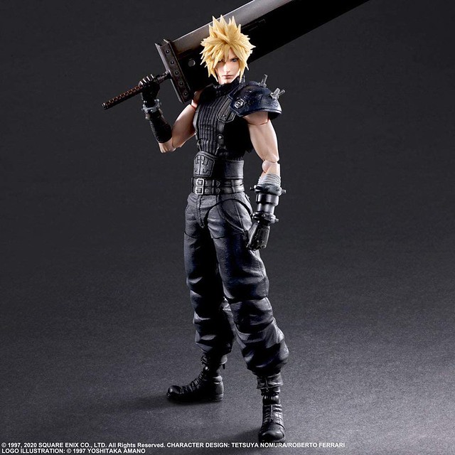 PLAY ARTS改《FINAL FANTASY VII 重製版》克勞德.史特萊夫(クラウド・ストライフ)Version 2 可動人偶