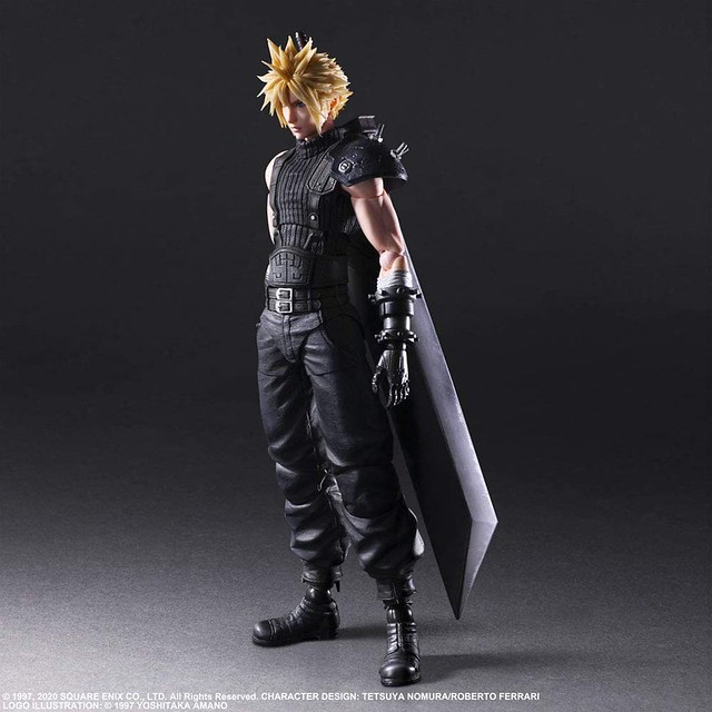PLAY ARTS改《FINAL FANTASY VII 重製版》克勞德.史特萊夫(クラウド・ストライフ)Version 2 可動人偶