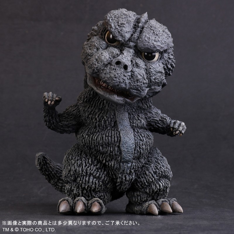 充滿萌感的歪頭表情～X-PLUS Deforeal《哥吉拉對機械哥吉拉》哥吉拉（1974）塗裝完成品｜デフォリアル ゴジラ(1974) 一般版 / 少年RIC限定版
