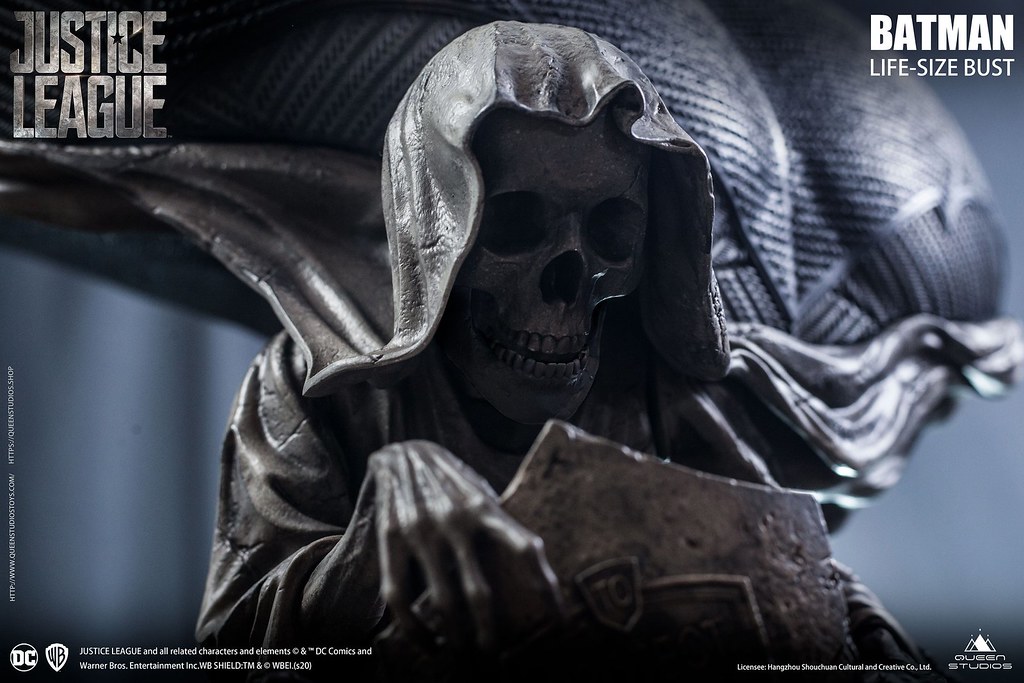 極致擬真還原的屁股下巴！Queen Studios《正義聯盟》蝙蝠俠 1:1比例 半身胸像（Justice League Batman Life-Size Bust）