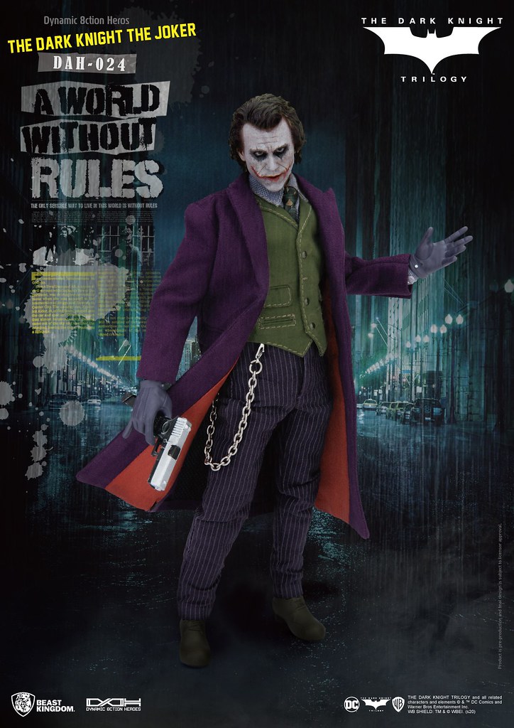 野獸國 究極英雄系列《黑暗騎士》小丑 The Joker DAH-024 8 吋可動人偶